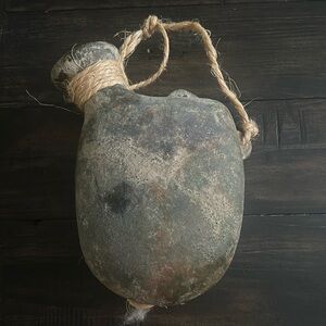 Mexican Pottery Flask Hanging Art Piece